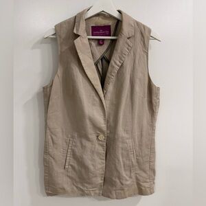 Tan Sleeveless Women's Jacket
